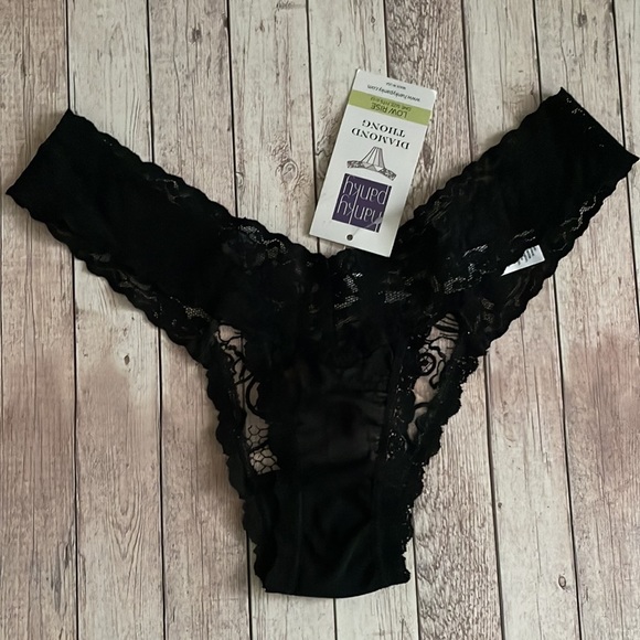 Hanky Panky limited edition Diamond Rise (low rise) thongs set of 2 New w/ tags - Picture 3 of 13